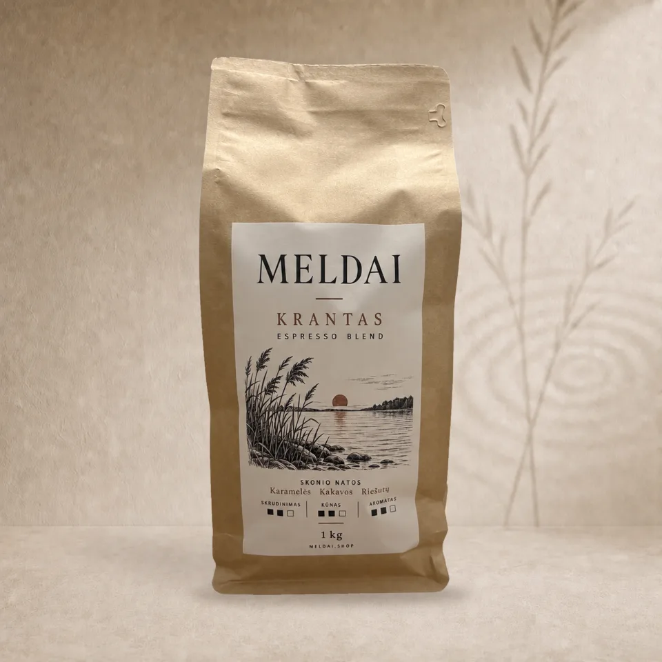 MELDAI / Krantas kavos pupelių mišinys pakuotė